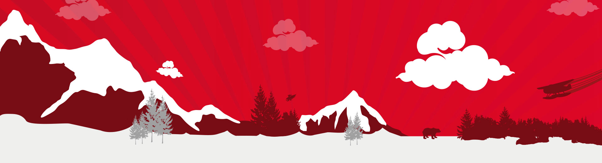 Alaska Mountains Illustration