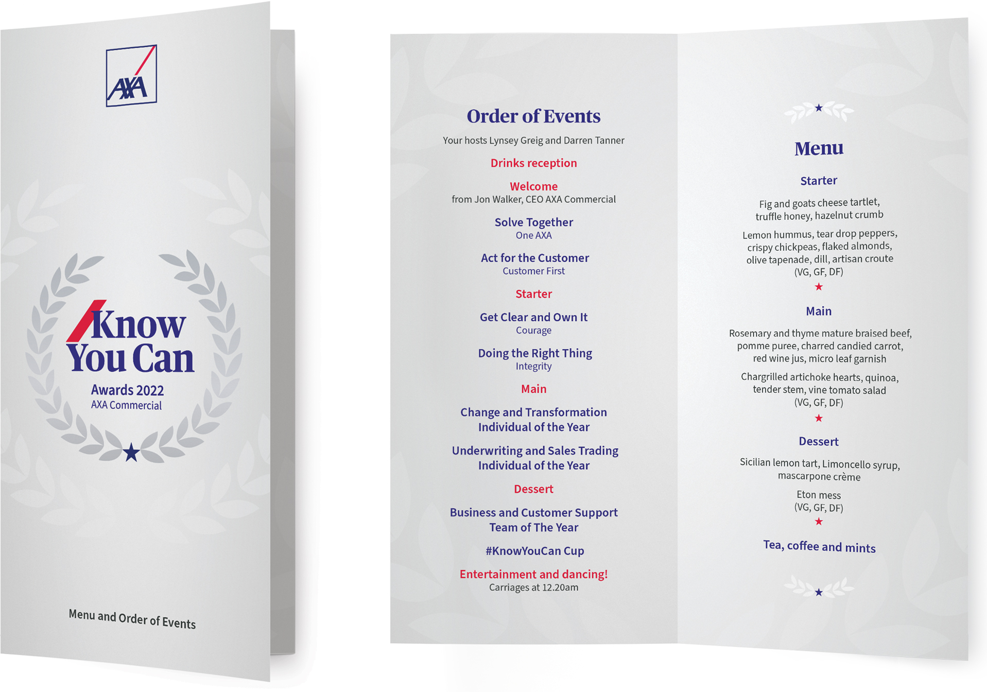 Know You Can Awards 2022 – running order and menu